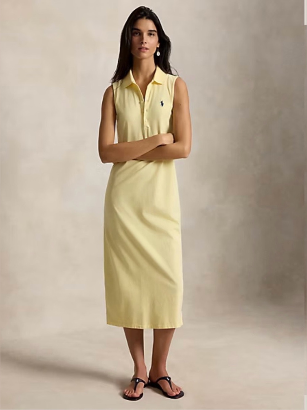 Polo Ralph Lauren Stretch-Cotton Sleeveless Polo Dress